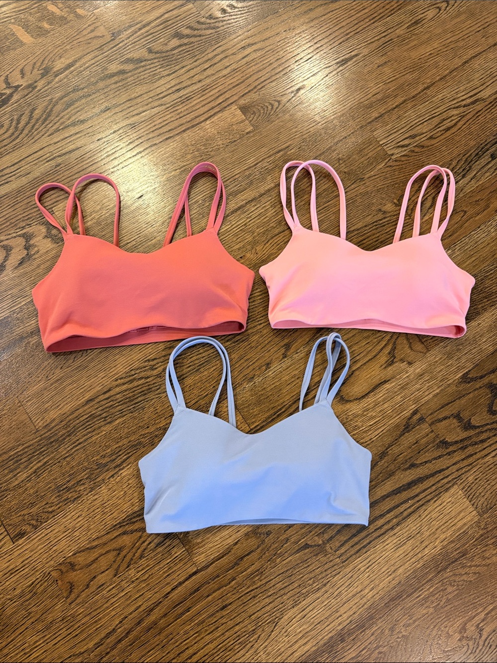 Nike Dri-Fit BUNDLE Women's Double-Strap Bralette - Coral, Pink & Lavender, S